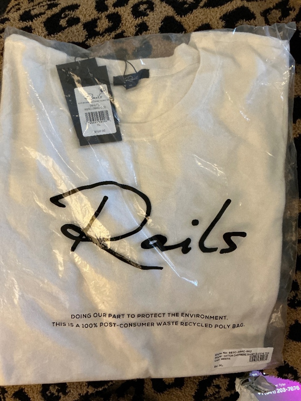 RAILS NWT White Cotton Cashmere Short Sleeve Tee